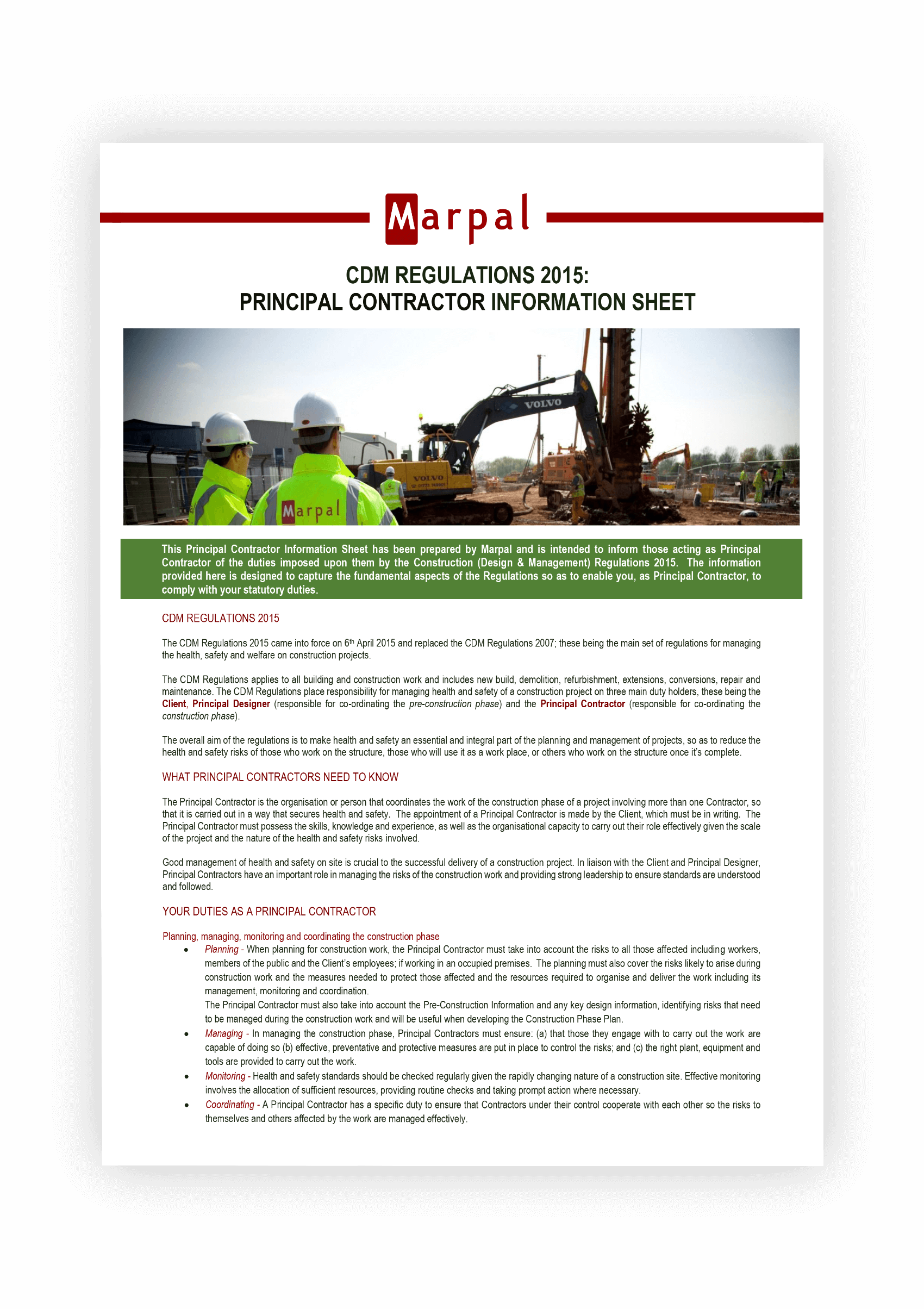 Cdm Contractor Form.pdf Free Guides - Marpal